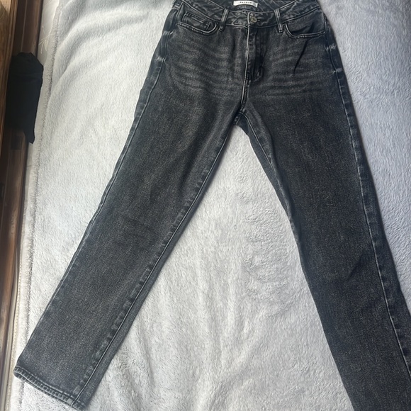 Pacsun black/grey jeans high rise fitted - Picture 2 of 4